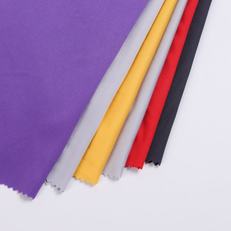100% Polyester Plain Dyed Interlock Fabric 140gsm for Clothing