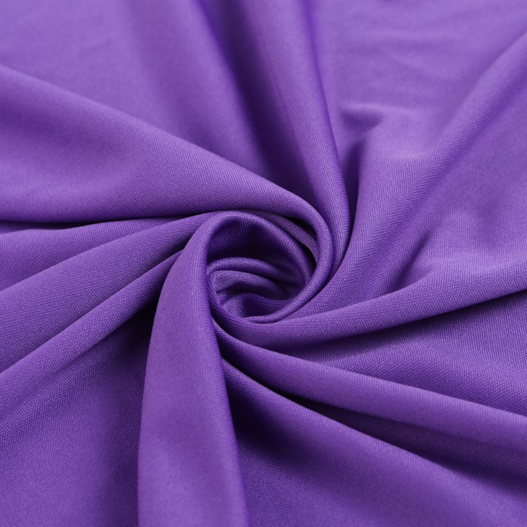 100% Polyester Plain Dyed Interlock Fabric 140gsm for Clothing
