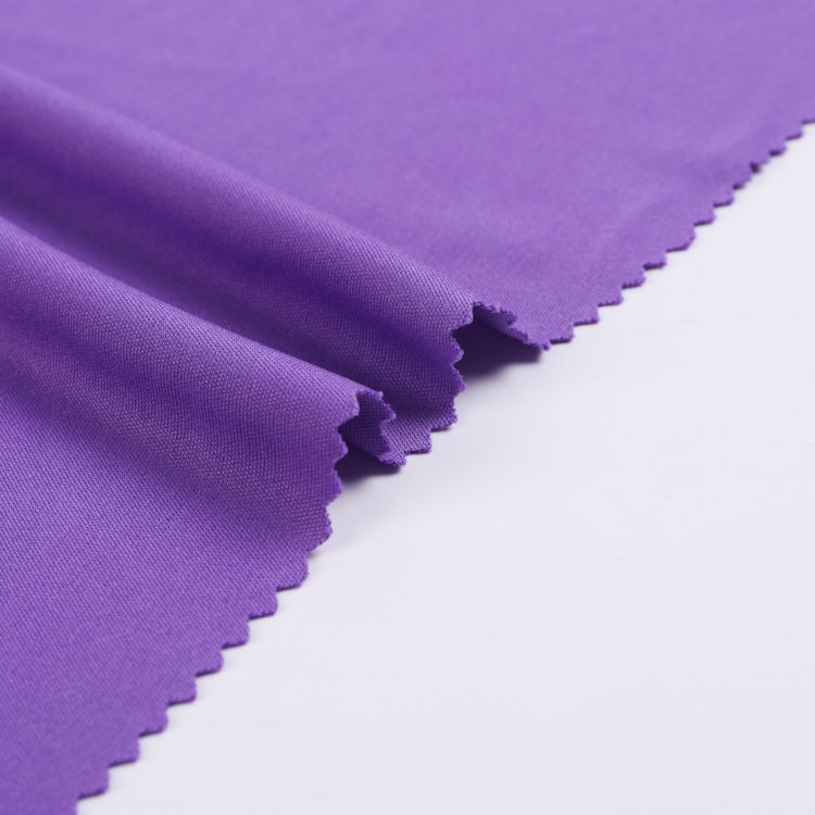 100% Polyester Plain Dyed Interlock Fabric 140gsm for Clothing