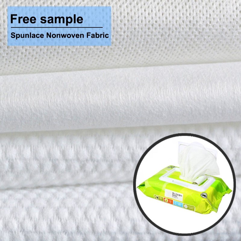45GSM-90GSM Biodegradable Material Wood Pulp Viscose Spunlace Nonwoven Fabric For Sale