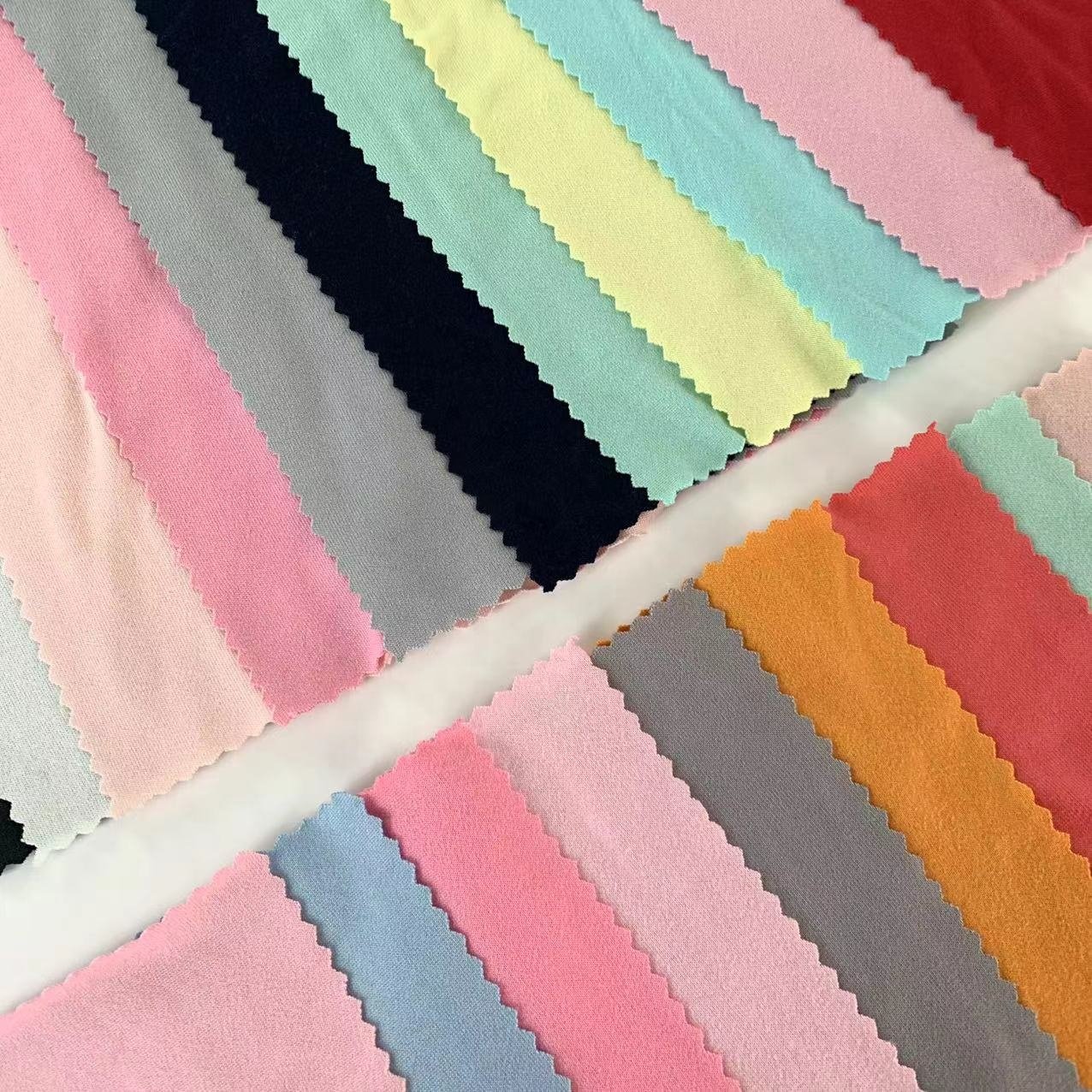 FACTORY DIRECTLY SUPPLY ESSE TEXTILE HOT SALE DTY STRETCH 2-SIDE BRUSH P/D FABRIC FOR WOMEN DRESS AND T-SHIRT