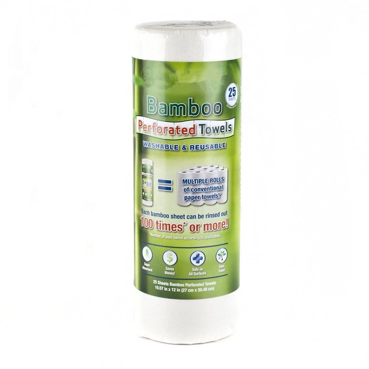 Bamboo Fiber Cloth with Anti-bacterial Towel Reusable Washable Paper Towel Roll Kitchen