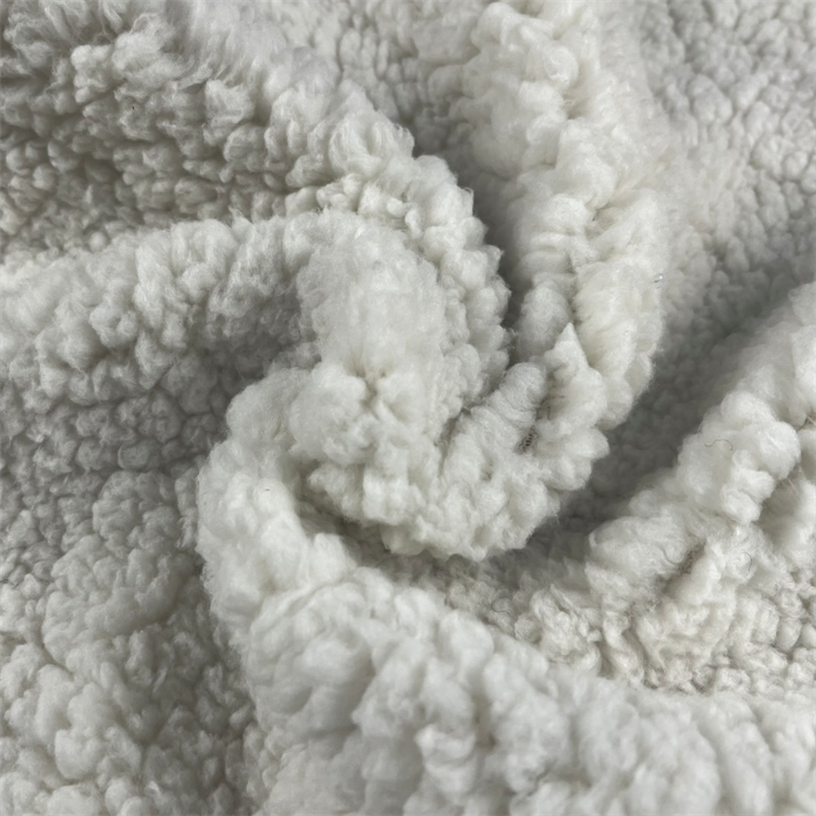 Factory soft polyester sherpa fleece blanket fabric for sale