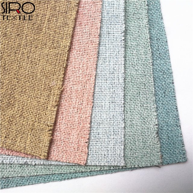 Popular flame resistant linen look 100% polyester 300cm blackout curtain fabric