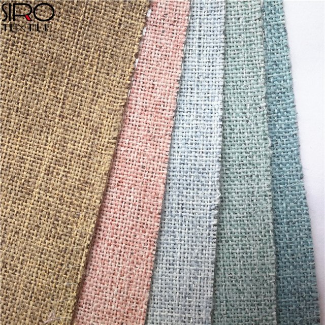 Popular flame resistant linen look 100% polyester 300cm blackout curtain fabric