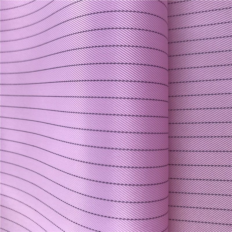 PA5/ROOSO 75D Polyester Carbon stripe twill style esd antistatic fabric for workwear uniform