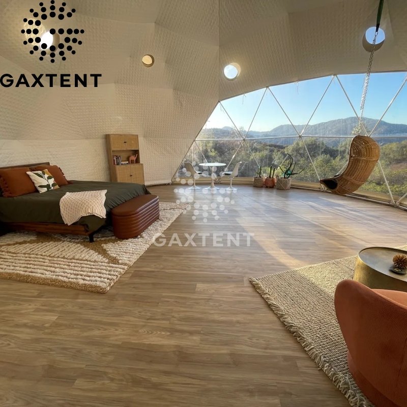 Transparent Geo Dome Tent Huge Size Fitch Coleman Portable Inflatable Resort Camping Waterproof Hotel Luxury
