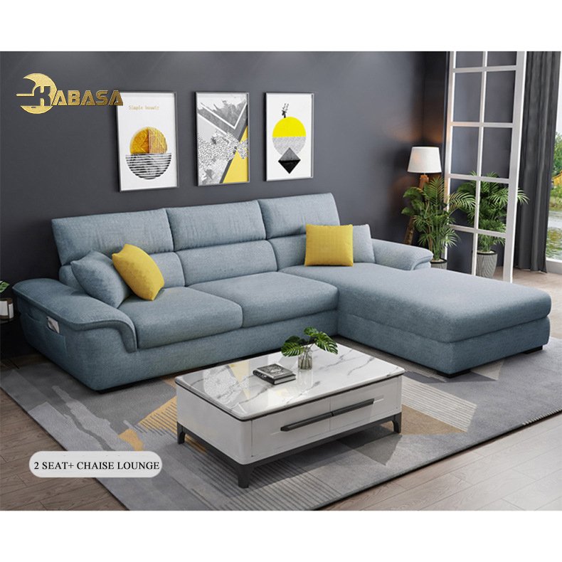 Living Room Nordic Modern Style Furniture Sets Design Fabric Corner Sofa Lounge Sectional Linen Sofa Luxury L Shaped Sofa