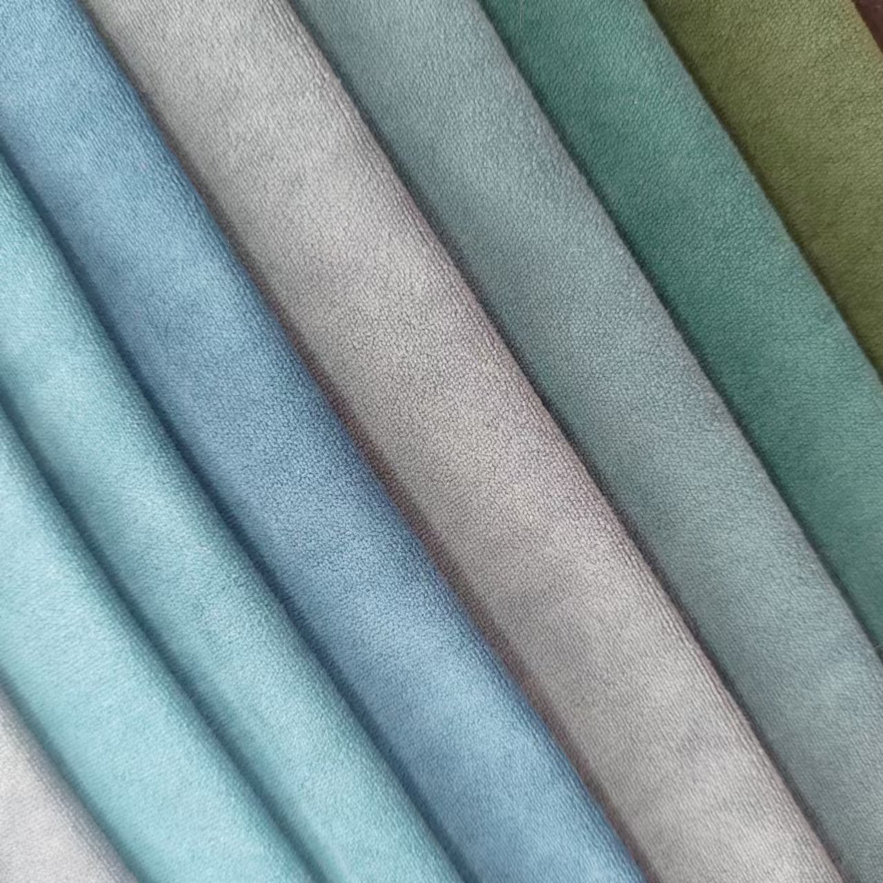 Free Sample velvet Window Blinds holland velvet Blackout Woven Fabrics for Curtains Waterproof Plain Style multi colors Fabric