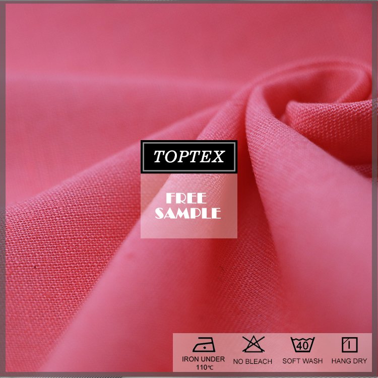 100% Linen Dyed Poplin Fabric for Garments for Girls' Dresses Boys' Sleepwear Home Decor-100% Polyester