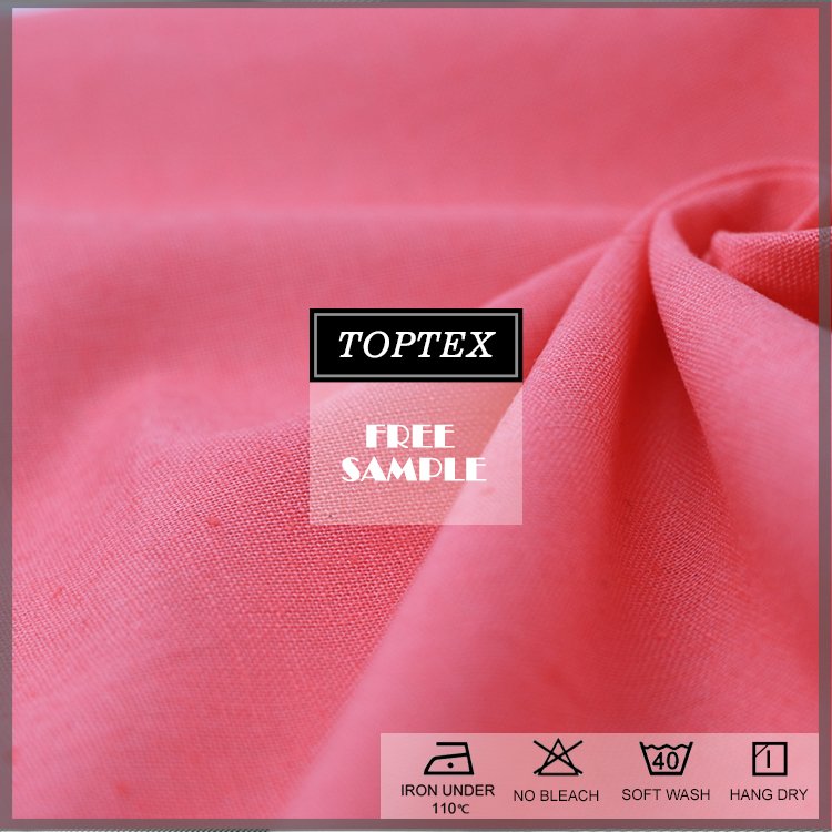 100% Linen Dyed Poplin Fabric for Garments for Girls' Dresses Boys' Sleepwear Home Decor-100% Polyester