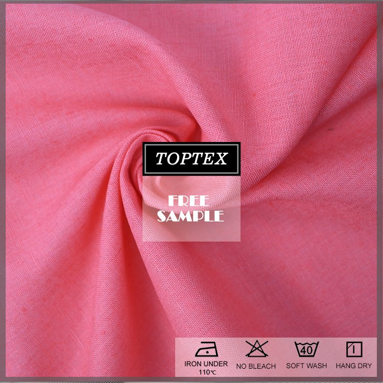 100% Linen Dyed Poplin Fabric for Garments for Girls' Dresses Boys' Sleepwear Home Decor-100% Polyester