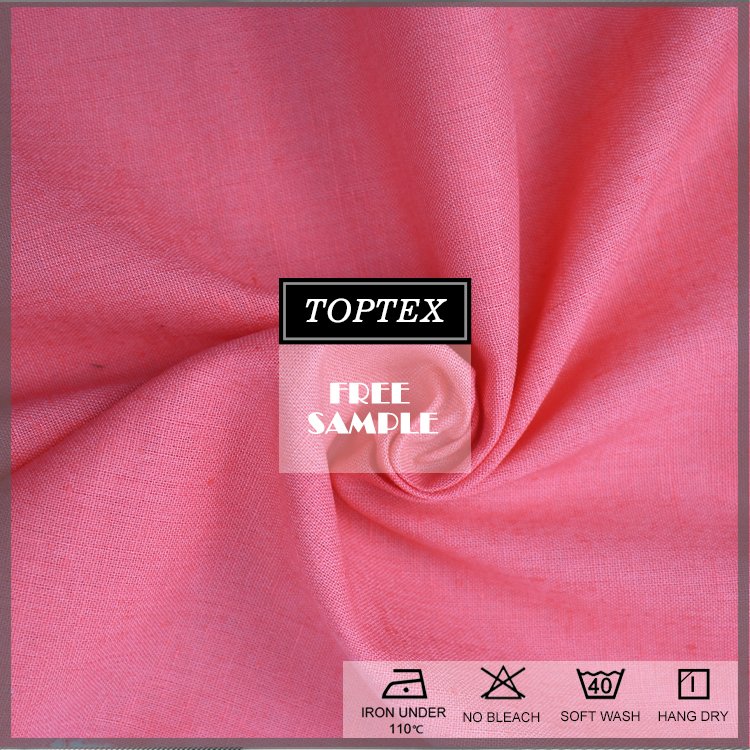 100% Linen Dyed Poplin Fabric for Garments for Girls' Dresses Boys' Sleepwear Home Decor-100% Polyester