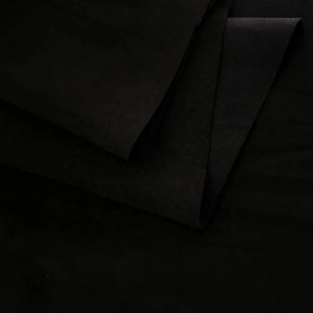 hot sell 100% polyester black suede fabric soft suede fabric material for coat chair