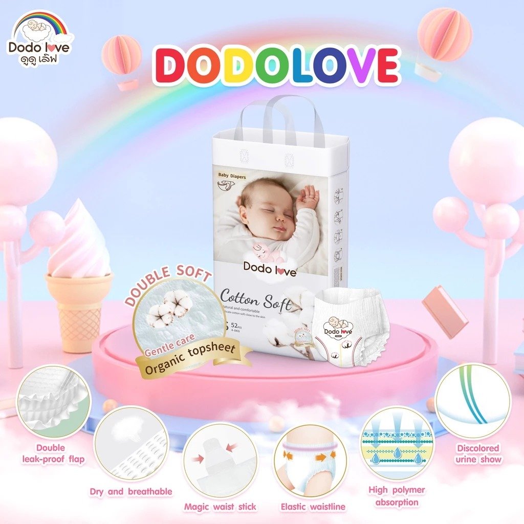Diapers Pampers Premium Protection Spandex Fibers Material Fabric Soft & Comfortable Light Weight 24hrs