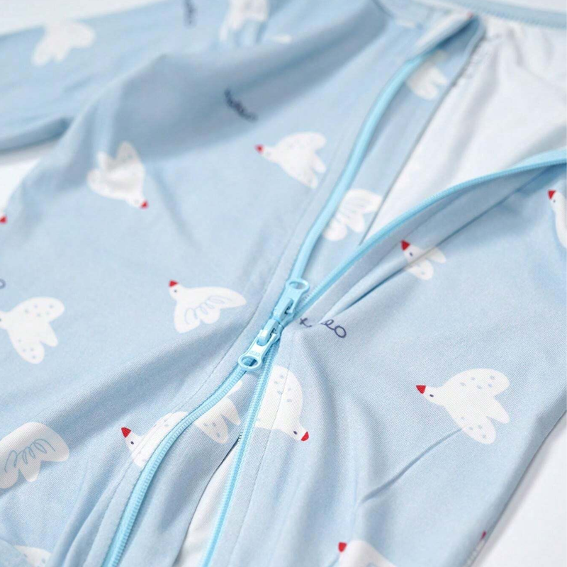 Hot Sale New Born Toddler Sleepsuit Animal Custom Printing Long Sleeves Baby Romper Organic Bamboo 100% Cotton Baby Clothes