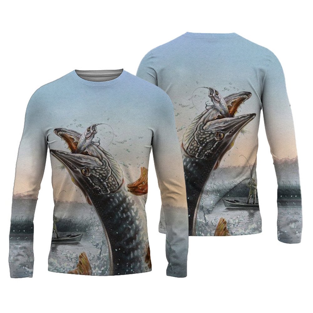 Wholesale Sublimation Fishing Wear UPF 50+Quick Dry Breathable Long Sleeve Fishing Shirts Custom Design Camo Mask Fishing Hoodie