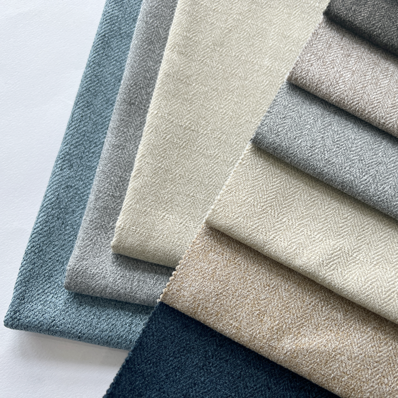 Furniture home textile 100% polyester fabrics upholstery linen look curtain fabric