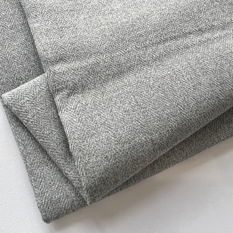 Furniture home textile 100% polyester fabrics upholstery linen look curtain fabric