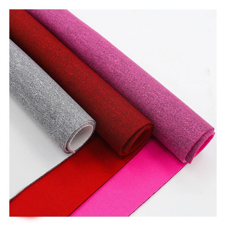Customized material 100% polyester sports shoe making materials scuba knit fabrics