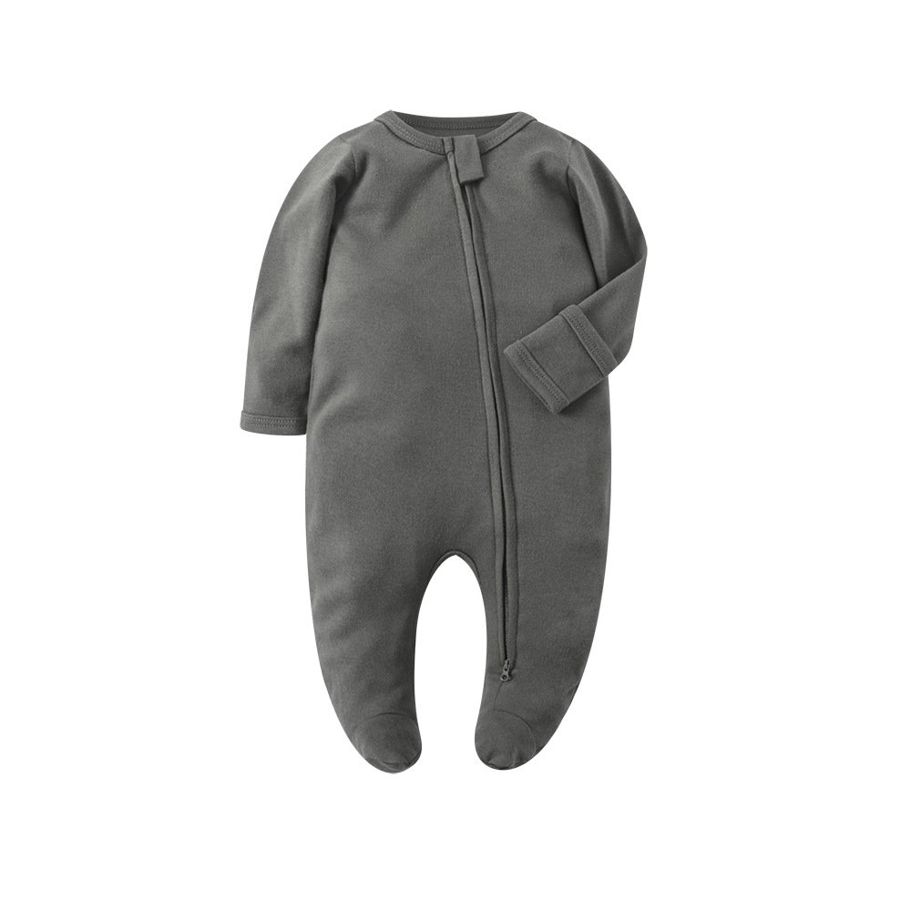 Hongbo 2024 baby clothes bamboo spandex OEM infant boys and girls footied bodysuit Long sleeved newborn baby romper 0-3 years