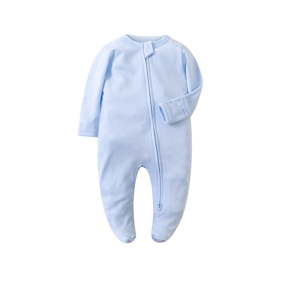 Hongbo 2024 baby clothes bamboo spandex OEM infant boys and girls footied bodysuit Long sleeved newborn baby romper 0-3 years