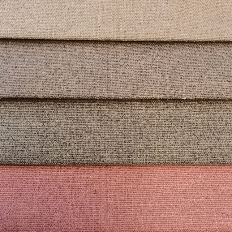 Free Sample Home Deco 100Polyester Linen Like Fabric Linen Woven Sofa Fabric Faux Linen