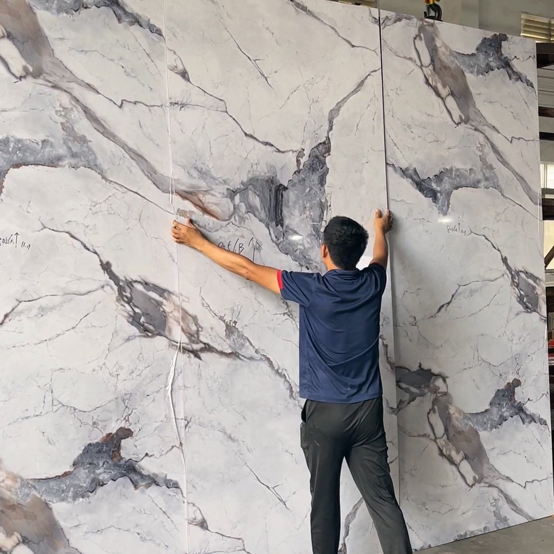 Factory Direct Sale Interior Wall Decoration Natrual Bamboo Veneer WPC Wall Panel PVC Foam Sheet Seamless TV Background Boards