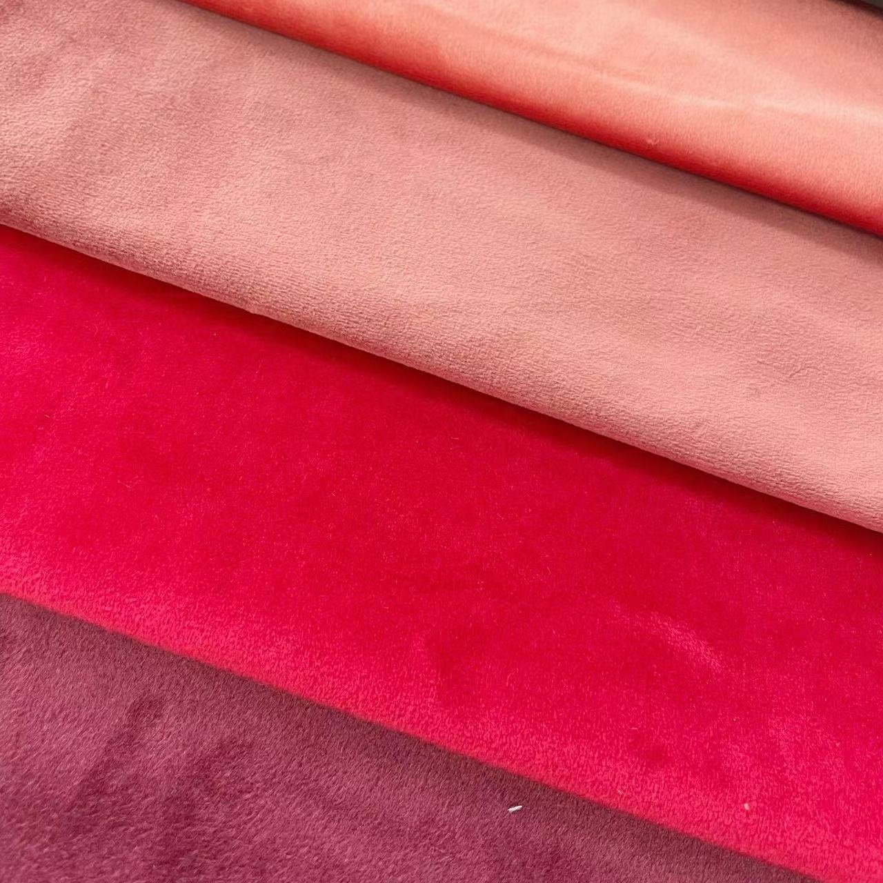 Soft Velvet Plain Looking Two Side Fabric 100% Blackout Curtain Living Room Sound Proof Blackout Fabric