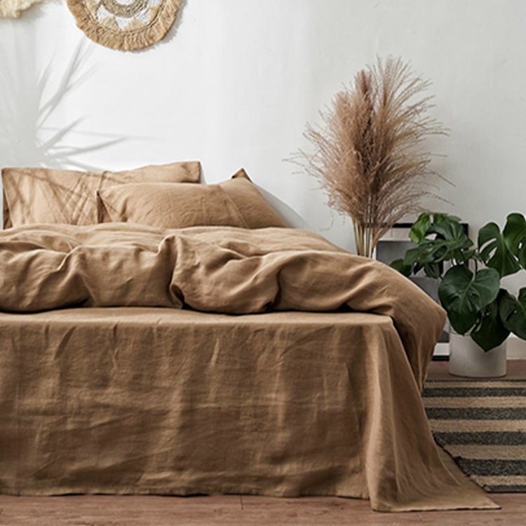 French linen bedding made of stone washed linen fabrics anti-bacteria linen pillow case luxury cushion cover Europe pillows