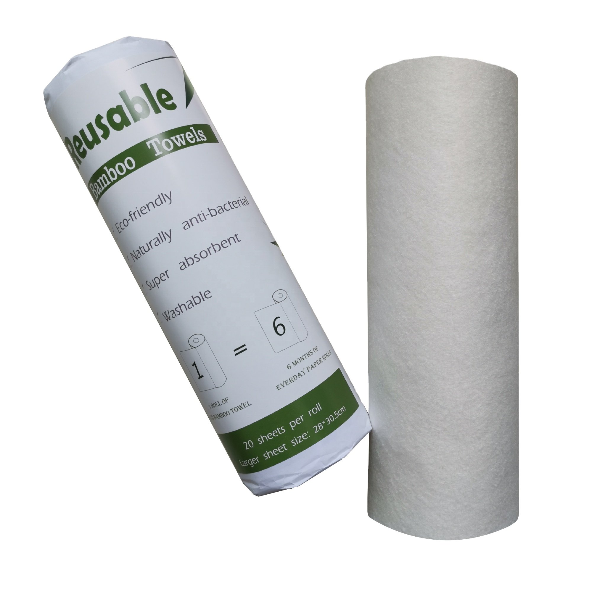 Eco-friendly 100% Organic Bamboo Wipes Kitchen Towel Reusable Bamboo Towels