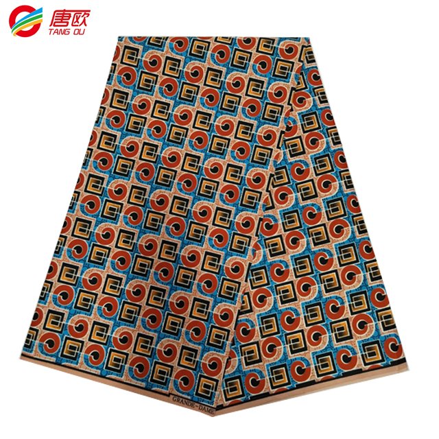 2023 African Fabrics Wax Prints Wholesale New Model 100% Polyester Ankara Double Printed Wax Fabric