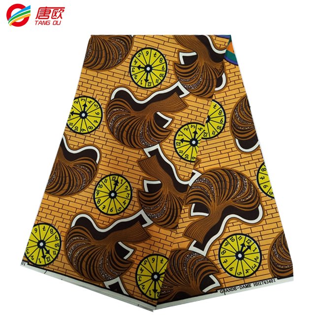 2023 African Fabrics Wax Prints Wholesale New Model 100% Polyester Ankara Double Printed Wax Fabric