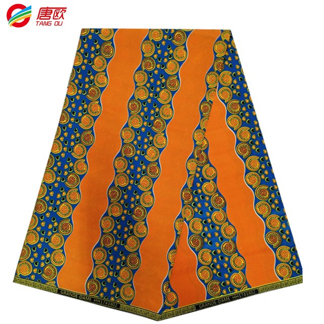 2023 African Fabrics Wax Prints Wholesale New Model 100% Polyester Ankara Double Printed Wax Fabric