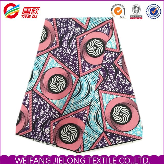 2023 African Fabrics Wax Prints Wholesale New Model 100% Polyester Ankara Double Printed Wax Fabric
