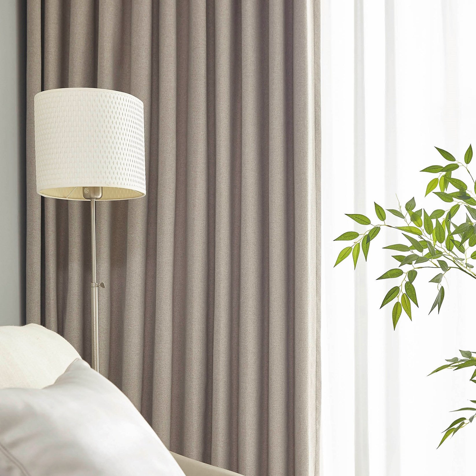 Linen look herringbone 100% full blackout curtain fabric for hotel projects