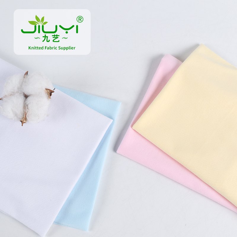Products Plain Knitted Organic Cotton And Bamboo Fabric Interlock 30 Cotton 70 Bamboo Fiber Shirting Fabric For Baby Blanket