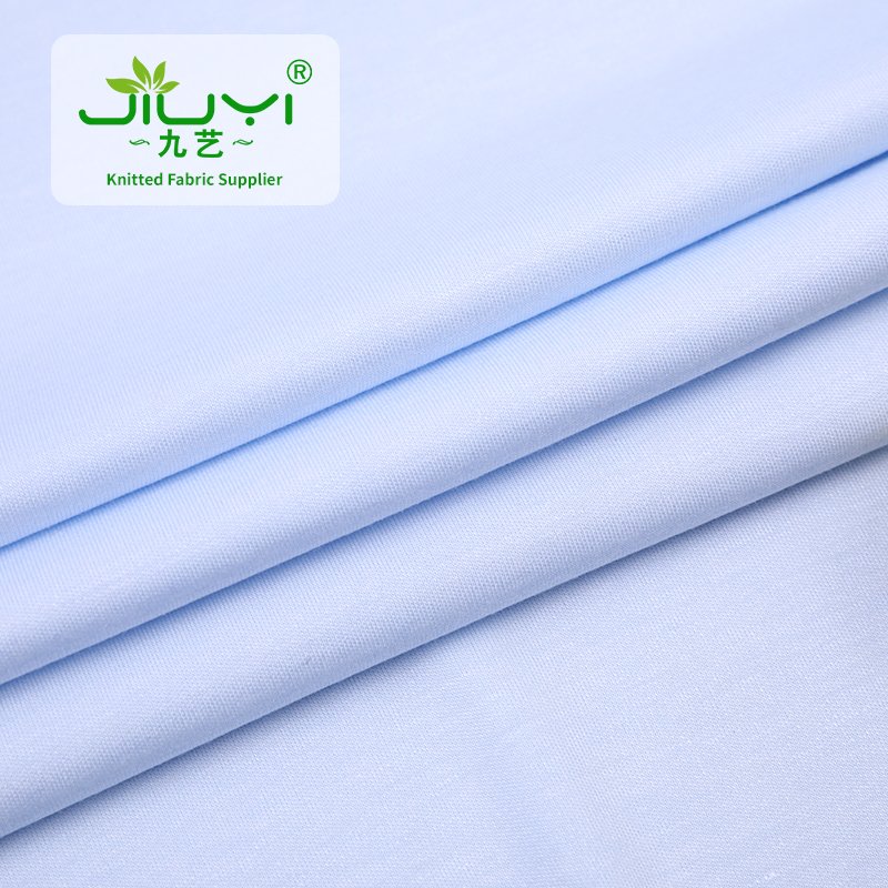 Products Plain Knitted Organic Cotton And Bamboo Fabric Interlock 30 Cotton 70 Bamboo Fiber Shirting Fabric For Baby Blanket