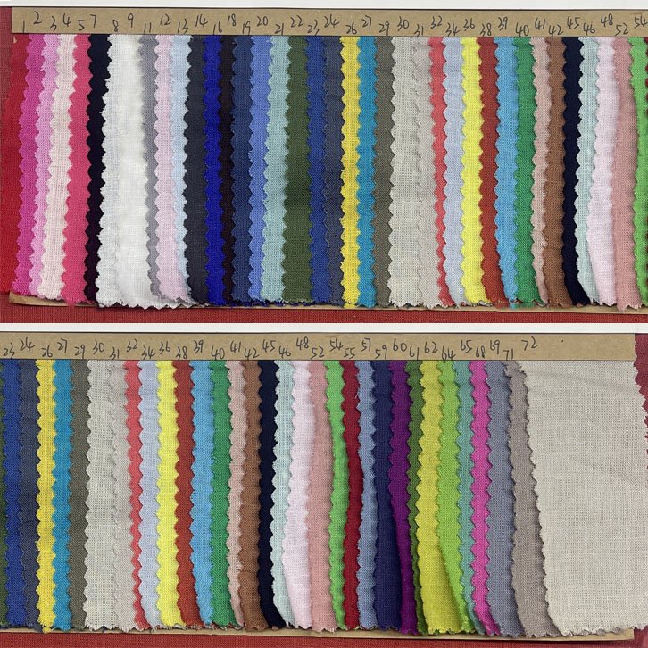 wholesale Solid color Plain Dyed natural thin Woven linen fabric Linen Rayon Fabric for clothing