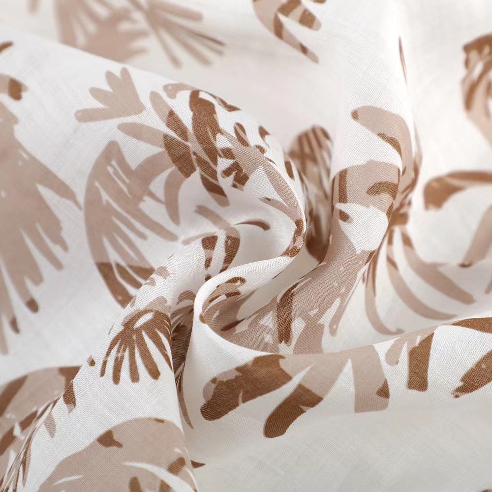 Custom Print 100% Linen Ramie Fabric for Blouse
