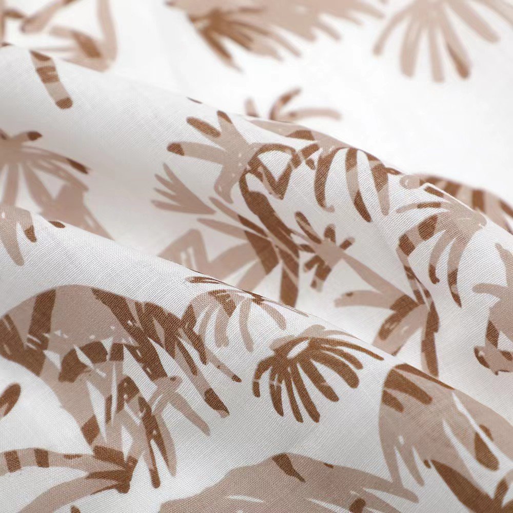 Custom Print 100% Linen Ramie Fabric for Blouse