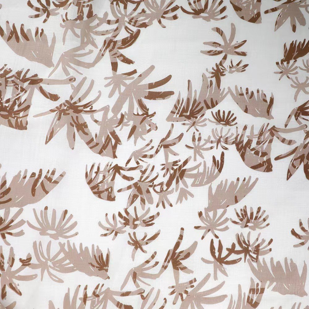 Custom Print 100% Linen Ramie Fabric for Blouse