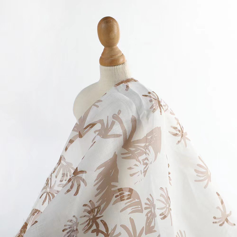 Custom Print 100% Linen Ramie Fabric for Blouse