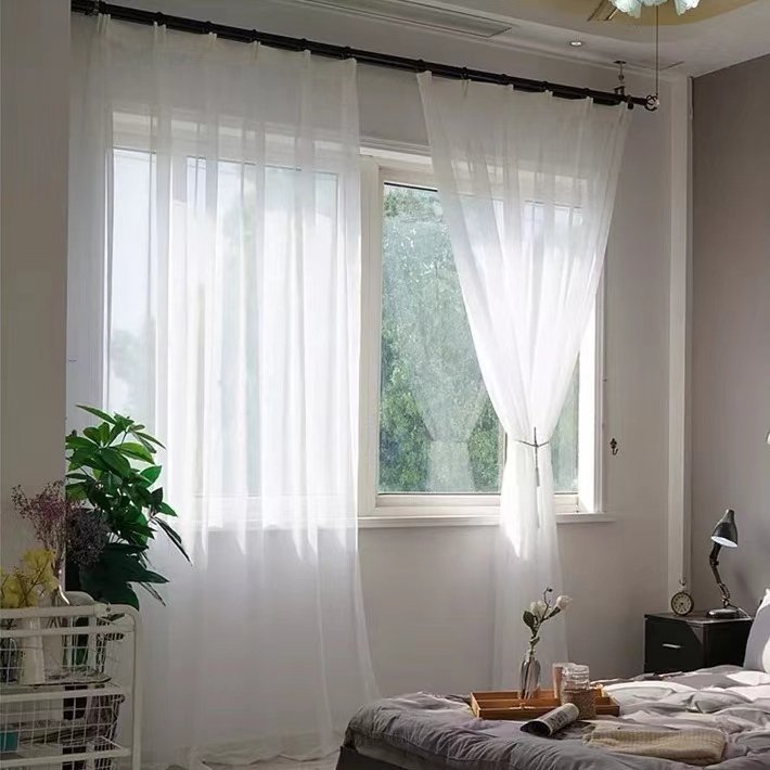 China Factory Supply Sheer Curtain Fabric Polyester Gold Silver Lurex Textured Voile Tulle Curtain Fabric