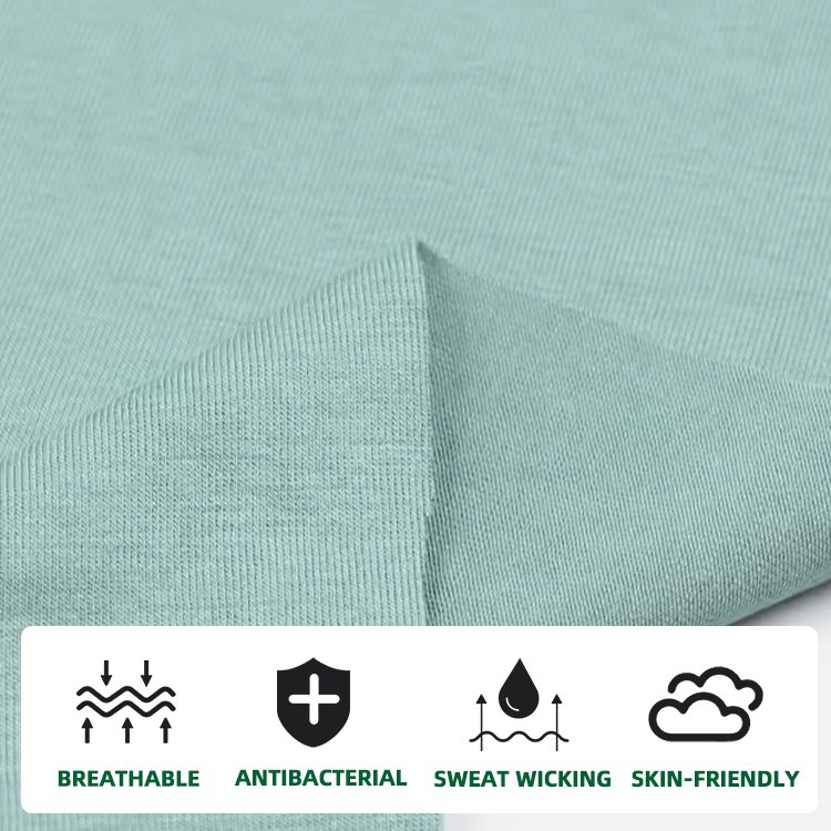 Shaoxing textiles wholesale 95% bamboo 5% spandex knit jersey bamboo viscose fabric high stretch bamboo shirt fabric for clothes