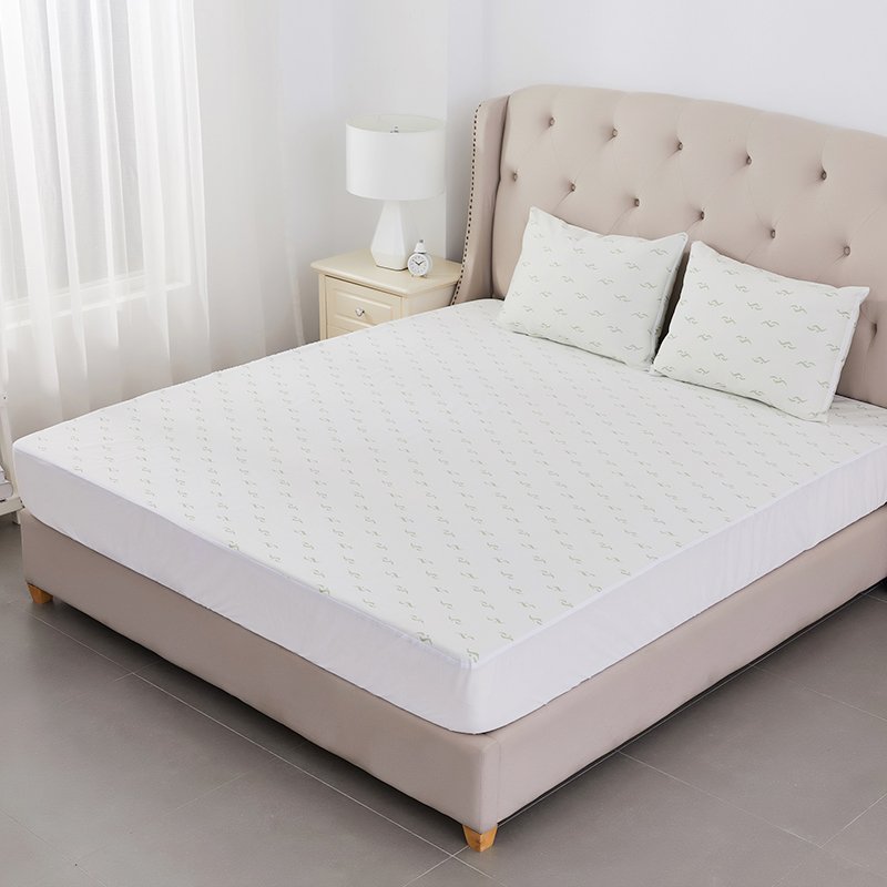 50% OFF Stocks Breathable Mattress Cover Bamboo Jacquard Vinyl Fabric Fitted Bed Sheet Waterproof Mattress Protector