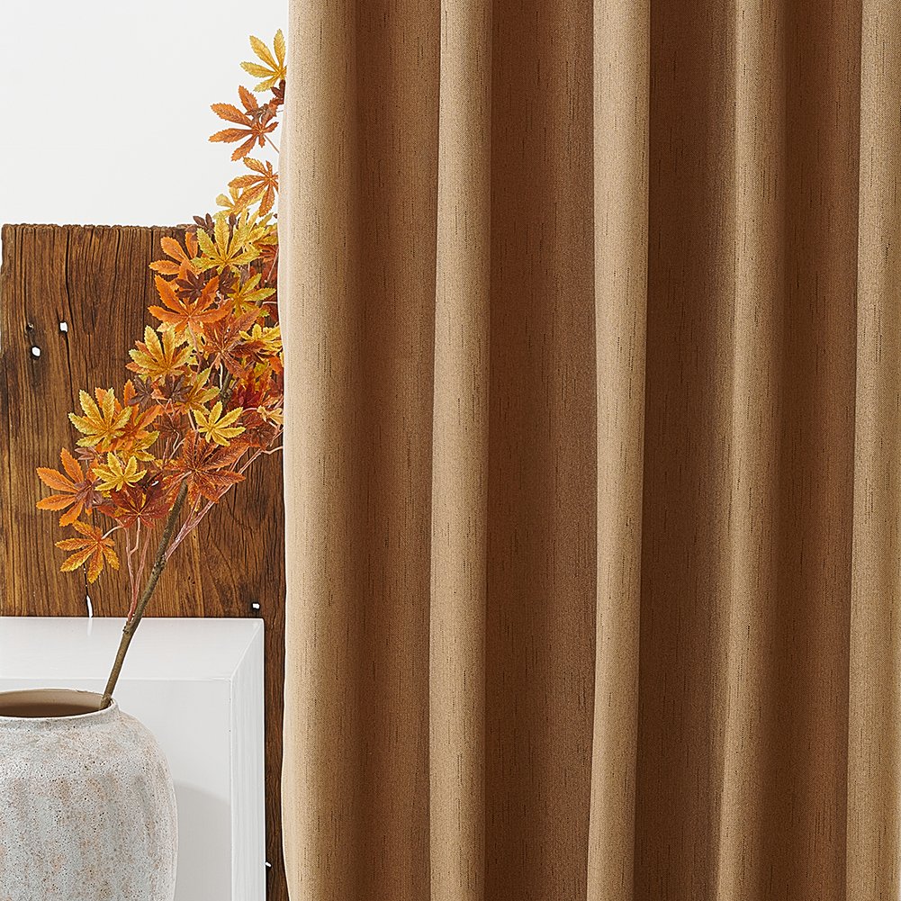 Factory Direct Sale Window Curtains Linen Printed Blackout Curtains Hotel for Living Room Bedroom
