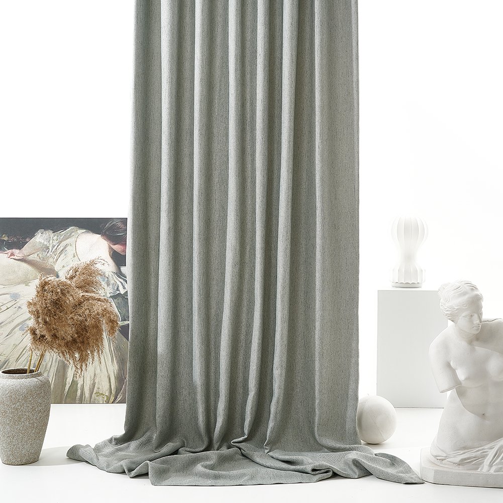 Factory Direct Sale Window Curtains Linen Printed Blackout Curtains Hotel for Living Room Bedroom