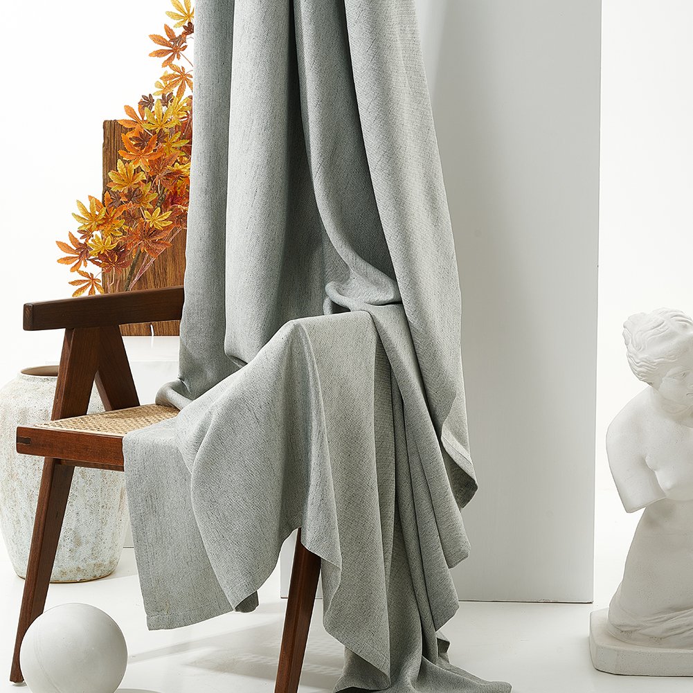 Factory Direct Sale Window Curtains Linen Printed Blackout Curtains Hotel for Living Room Bedroom