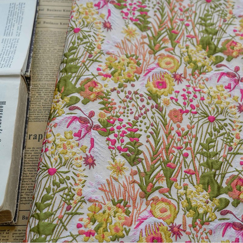 France Style Luxury Floral 3d Jacquard Brocade Fabric For Dress Cloth Or Bag Materials Dress Making